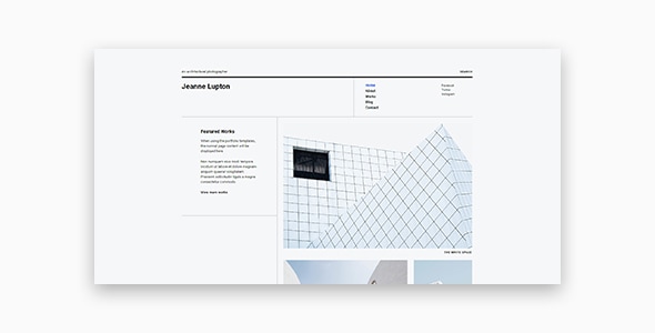 Jeanne v1.1.0 - Minimal Photography and Portfolio WordPress Theme