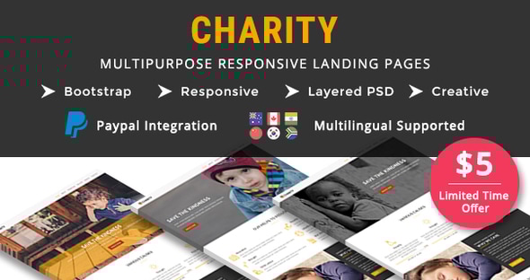 CHARITY v1.1 - Multipurpose Responsive HTML Landing Pages