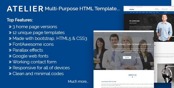 Atelier v1.0 - Multipurpose HTML Template