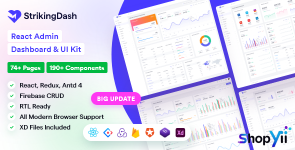 StrikingDash v3.0.2 - React Admin Dashboard Template