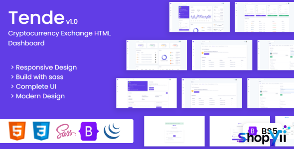 Tende - Cryptocurrency Exchange Dashboard