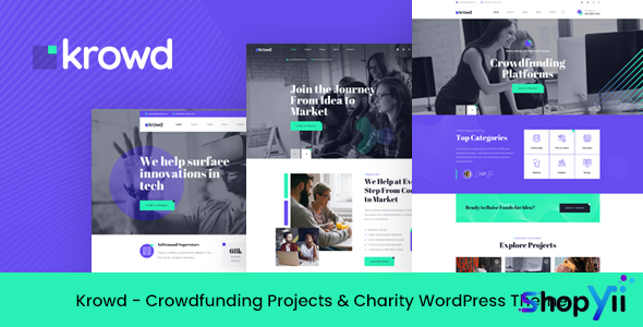 Krowd v1.2.9 - Crowdfunding & Charity WordPress Theme