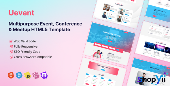Uevent - Multipurpose Event, Conference & Meetup HTML5 Template