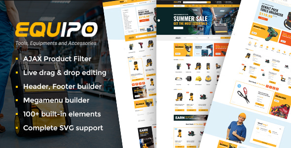 Equipo v2.2 - Parts And Tools WordPress WooCommerce Theme