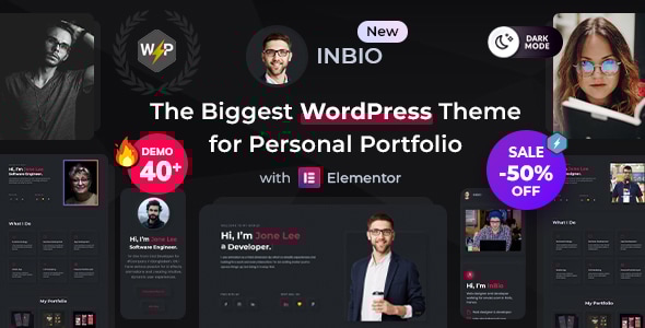 InBio v2.2.1 - Personal Portfolio/CV WordPress Theme