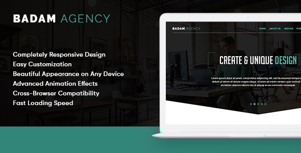 Badam Agency - Landing Page Template