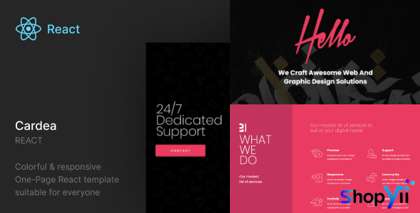 Cardea - Portfolio One Page React Template