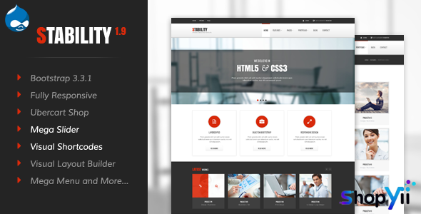 Stability v2.2 - Responsive Drupal 7 Ubercart Theme