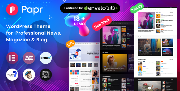 News Magazine Papr v1.2.8 - News Magazine WordPress Theme