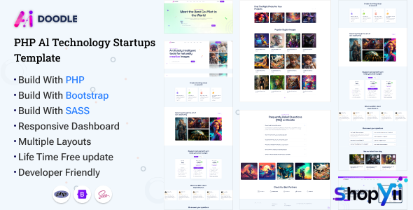 AI Doodle – PHP- AI Artificial Intelligence & AI Technology Startups Template