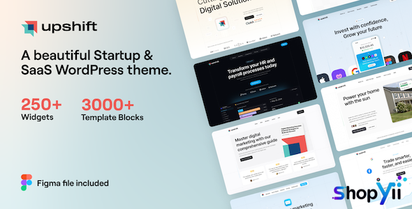 Upshift v1.0.1 - Startup & SaaS WordPress Theme