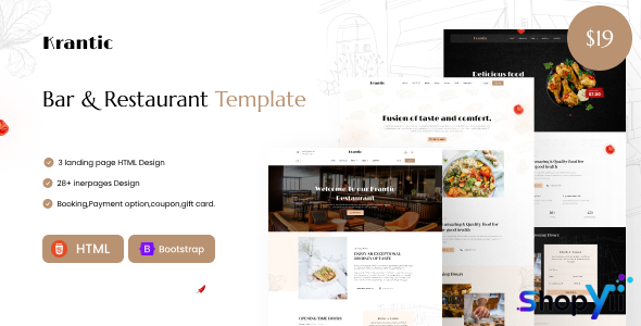 KRANTIC - Responsive Restaurant HTML5 Template