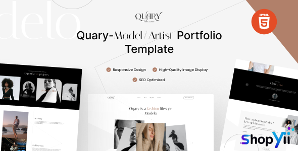 Quary - Model Artist Portfolio Template