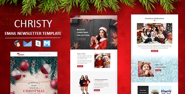Christy - Responsive Christmas Email Template with Stampready Builder Access