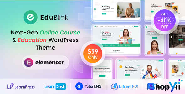 EduBlink v1.0.14 - Education & Online Course WordPress Theme