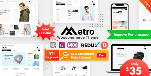 Metro v1.4.6.1 - Minimal WooCommerce WordPress Theme