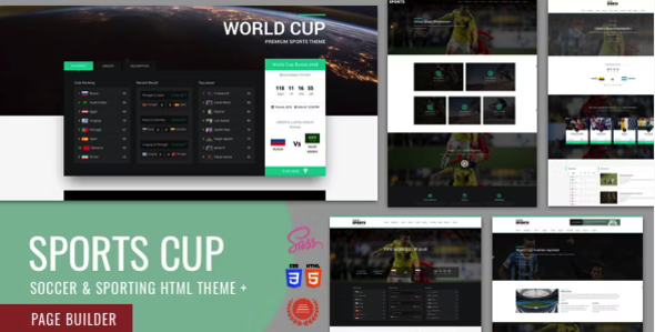 Sports Cup v4.0 - Soccer & Sporting Html Theme with Bootstrap 4 + Page Builder