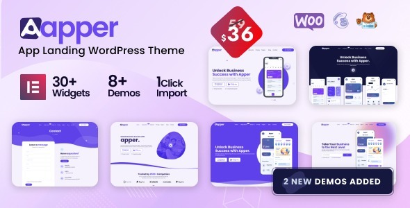 Apper v2.0.9 - WordPress Multi-concept App Landing Page Theme