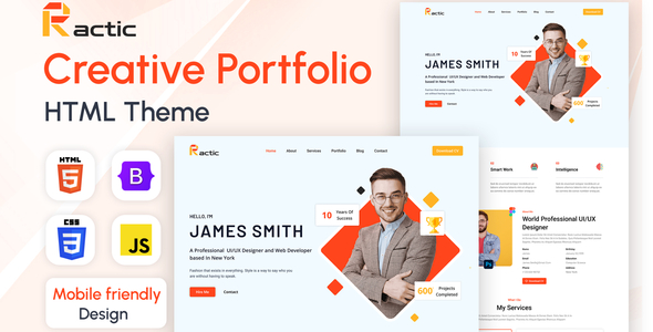 Ractic - Creative Portfolio HTML Template