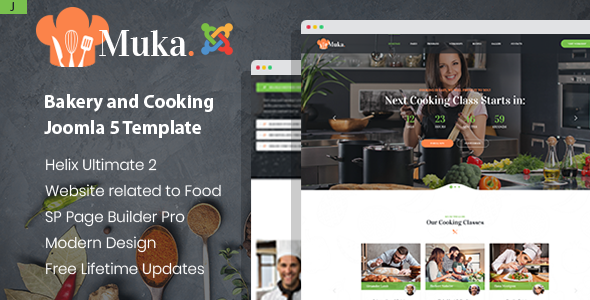 Muka v1.0 - Bakery and Cooking Classes Joomla Template