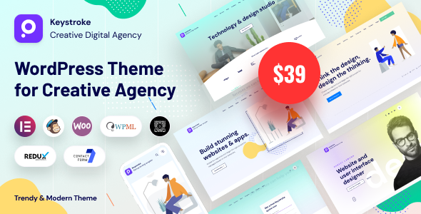 Keystroke v1.0.3 - Creative Agency, Digital Agency WordPress Theme