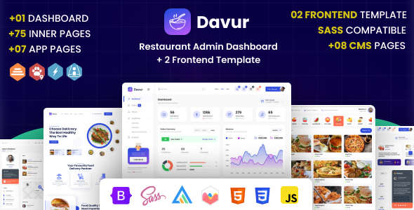 Davur v1.0 - Restaurant Admin Dashboard