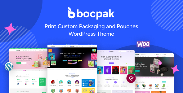 Bocpak v1.0.6 - Print Custom Packaging and Pouches WordPress Theme