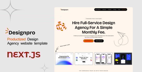 Designpro - Next JS Productized Design Agency template
