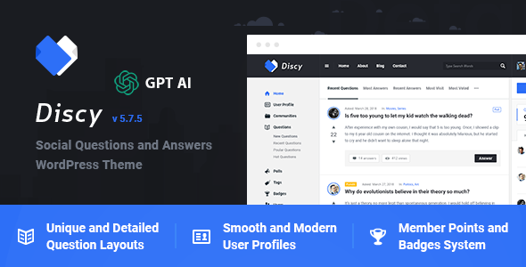 Discy v4.3 - Social Questions and Answers WordPress Theme