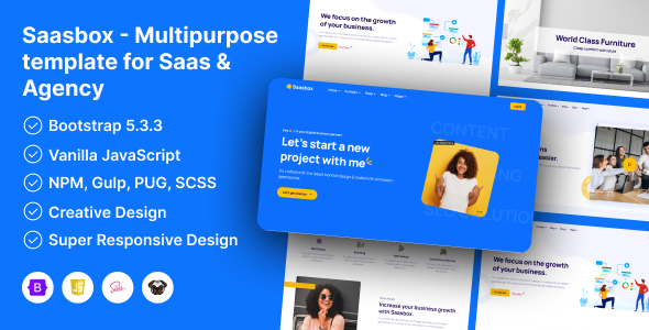 Saasbox v1.0 - Bootstrap 5 Multipurpose HTML Template for Saas & Agency