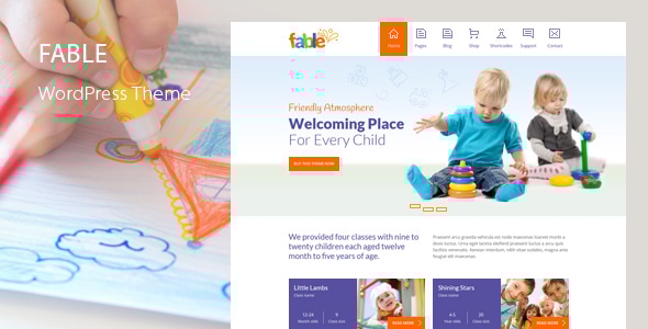Fable v3.7 - Children Kindergarten WordPress Theme