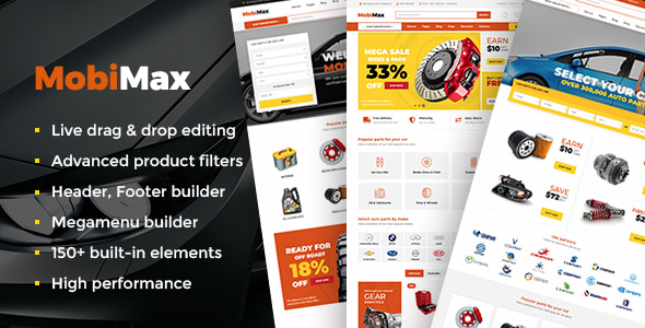 Mobimax v3.2 - Auto Parts WordPress Theme + WooCommerce Shop