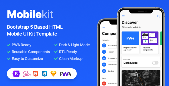 Mobilekit v2.5 - Bootstrap 4 Based HTML Template