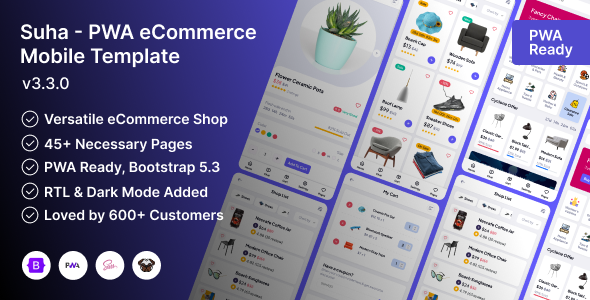 Suha v2.3.0 - Multipurpose Ecommerce Mobile HTML Template