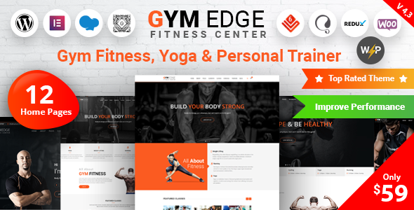 Gym Edge v4.2.2 - Gym Fitness WordPress Theme
