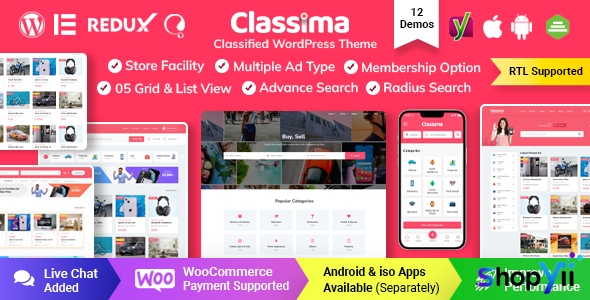 Classima v1.7.8 - Classified Ads WordPress Theme
