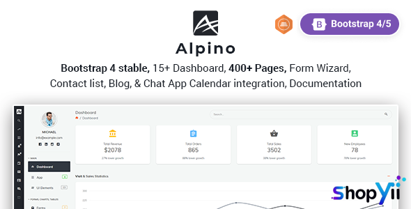 Alpino v1.0 - Bootstrap 4 Admin Dashboard Template
