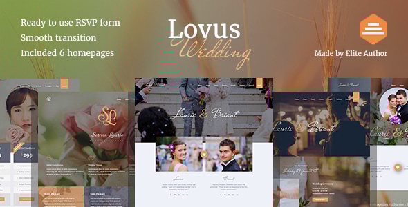 Lovus v1.0.2 - Wedding Website Template