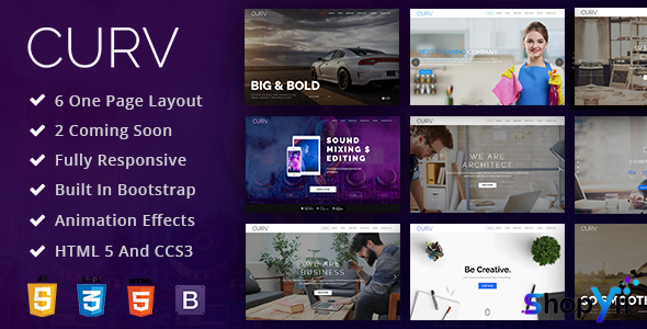 CURV v1.0 - One Page Multipurpose Parallax