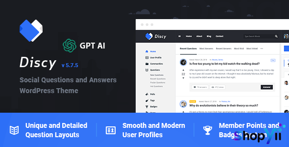 Discy v4.5.2 - Social Questions and Answers WordPress Theme