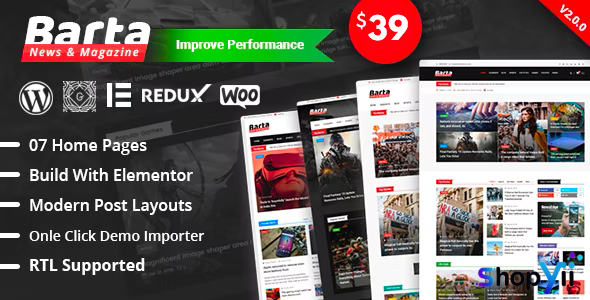 Barta v2.0 - News & Magazine WordPress Theme