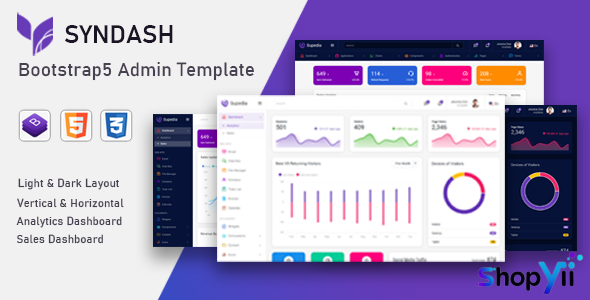 Syndash v1.0 – Bootstrap4 Admin Template