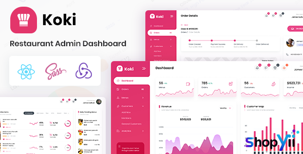 Koki v1.0 - Restaurant Food React Admin Dashboard Template