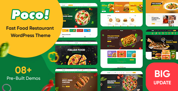 Poco v1.5.0 - Fast Food Restaurant WordPress Theme