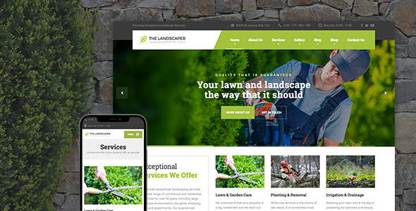 The Landscaper v2.4.2 - Lawn & Landscaping WP Theme