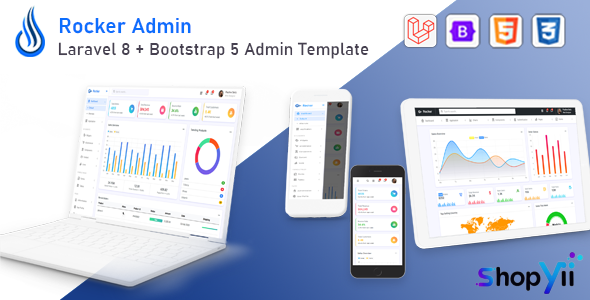 Rocker v1.0 - Laravel 8 + Bootstrap 5 Admin Template