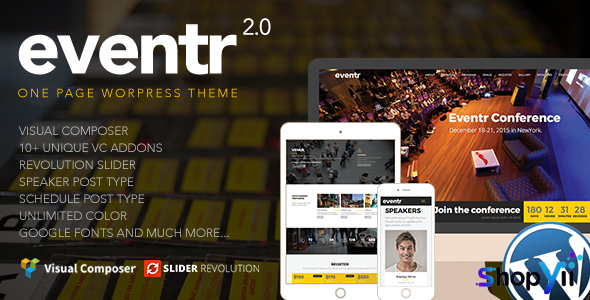 Eventr v2.4 - One Page Event WordPress Theme
