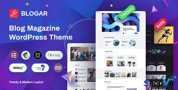 Blogar v1.2.0 - Blog Magazine WordPress Theme