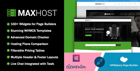 MaxHost v7.4.2 - Web Hosting, WHMCS and Corporate Business WordPress Theme with WooCommerce