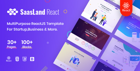 Saasland v3.0 - MultiPurpose React Template For Startup Business